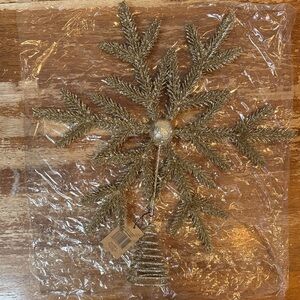 Creative Co-op Glitter Snowflake Tree Topper
